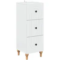 vidaXL Ladekast Wit 33 x 34,5 x 90 cm Bewerkt hout