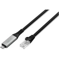 Digitus USB-C naar RJ45 adapterkabel Cat. 6A S/FTP, 1 Gbit/s, USB 3.2 Gen1, LSZH, 5 m