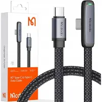 Mcdodo USB C naar USB C Kabel 1.2 meter - Snellader - 90 Graden Kabel - Grijs - Mcdodo