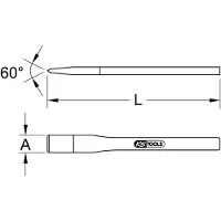 Ks Tools Beitel 963.2457, aluminium-brons (niet-ijzerlegering), 2000 gram