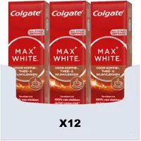 Colgate 12x Tandpasta Max White For Coffee, Tea & Wine 75 ml
