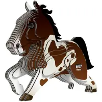 Eugy 3D Puzzel - Paard - Boerderijdieren - Duurzaam - Verzamel Ze Allemaal - 6 Jaar
