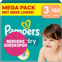 Pampers Baby Dry Luiers Maat 3 (6-10kg) 150 Stuks