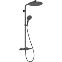 Hansgrohe Raindance Alive S Puro - Doucheset met thermostaat, diameter 30 cm, 3 straalsoorten, EcoSmart+, geborsteld zwart chroom 24594340