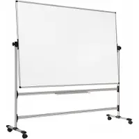 BI-Office Earth Kantelbaar whiteboard Vrijstaand Magnetisch Email Dubbel 150 (B) x 120 (H) cm