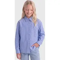 ONLY GIRLS Blouse 'KOGCosmo' blauw / wit