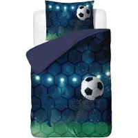 Sleeptime Dekbedovertrek Kinder Voetbal - Single - 140 x 200/220 + 1 x Kussensloop 60 x 70