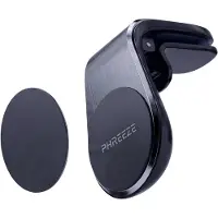 Phreeze CH001X - Telefoonhouder Auto Ventilatie - Magneet Telefoonhouder - GSM Houder Auto Ventilatierooster - Stevige Klem - Zwart