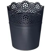 Prosperplast Lace Collection 16x16x18.5 Cm Flowerpot Zilver