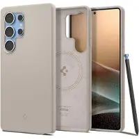 Spigen Silicone Fit MagSafe Galaxy S25 Ultra Hoesje Titanium
