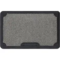 Rugsx BH DM001 deurmat met vervangbare reinigingsinzet, antislip, buiten, binnen - zilver 45x70 cm