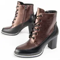 Montevita (Bruin, 40) Dames Enkellaarsjes Met Hak. Vareli3 100707