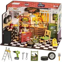 Robotime miniatuur DIY kit - Garage Workshop