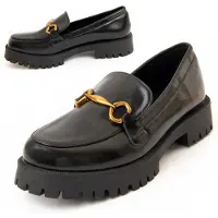 Montevita (Zwart, 36) Damesloafers Met Plateauzool. Macca3 96606