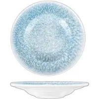 Wilmax Diep Porseleinen Bord Blauw-Wit 27cm - Set van 2