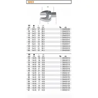 Beta Insteek steeksleutels voor momentsleutels, rechthoekige aansluiting 643 14X18-19 - 006430119