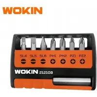 WOKIN 8-delige bitset 25 mm met 60 mm houder - Hoogwaardig S2-staal