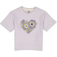 ONLY KIDS MINI T-shirt lila Paars Meisjes Katoen Ronde hals Printopdruk - maat 92