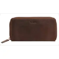 Mano Leer portemonnee Don Simon Long Zip Wallet Brown bruine