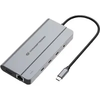 Conceptronic DONN34G, Kabel, USB 3.2 Gen 2 (3.1 Gen 2) Type-C, 100 W, 3,5 mm, 10.100.1000 Mbit/s, IEEE 802.3ab