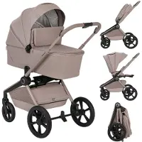 Lionelo Freya 2in1 Kinderwagen – Reiswieg & Wandelwagen – Vanaf Geboorte tot 22 kg – Premium Buggy - PU-Wielen met Vering – Voor- & Achterwaarts Zitje – UPF50+ Kap – Compleet Accessoiresysteem