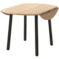 STILVORA Eettafel - Ronde Inklapbare Tafel Voor 2-4 Personen - Ruimtebesparend Voor Keuken En Klein Wonen - MDF - 100x100 Cm - Eikenkleur