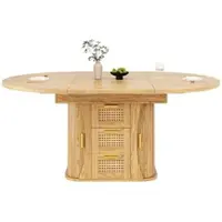 STILVORA Eettafel - Uitschuifbaar Met Opberglades - Voor Eetkamer En Keuken - MDF In Houtlook - 118-158x118x77,1 Cm