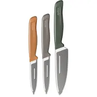 Zyliss 3-delige Messenset – Japans Staal – Multicolor – Koksmes & Schilmes – Duurzaam & Vaatwasserbestendig – Voor Elke Keuken