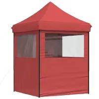 vidaXL Partytent 200 x 200 x 306 cm Bordeauxrood Oxford Stof