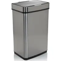 Hjh OFFICE CLEAN IV 60L - Prullenbak zilver