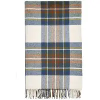 Bronte by moon Plaid Tartan Muted Blue Stewart - Merino Lamswol - 140x185 - Bronte by Moon Scotland