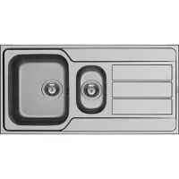 Pyramis spoeltafel inox - 1,5 gelaste bak