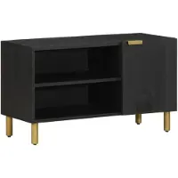 vidaXL Tv-meubel 80x33x46 cm bewerkt hout zwart