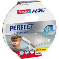 TESA PERFECT 56339-00003-01 Textieltape extra Power Wit (l x b) 25 m x 19 mm 1 stuk(s)