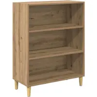 vidaXL Highboard Artisan Eiken 69,5 x 32,5 x 180 cm Bewerkt hout