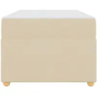 vidaXL Bedframe met matras Crème 90 x 200 cm Stof