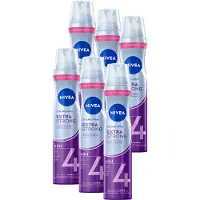 Nivea Extra Strong Haarlak - Haarspray met Stevige Fixatie tot 48u - Haarverzorging voor alle Huidtypes - Voordeelverpakking - 6 x 250 ml