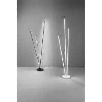 Perenz TWINS LED-designvloerlamp van , uitgevoerd in wit metaal