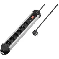 Renkforce RF-6417718, 6 stopcontacten, Type F, 250 V, 50 Hz, 3680 W, 1,5 mm²