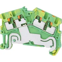 Phoenix Contact 3214644 Doorgangsklem 3.5 mm Push-Lock-veeraansluiting Groen, Geel 50 stuk(s)