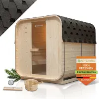 Artsauna Vierkante Barrelsauna Nolvik - Incl. Toebehoren - 220x185 x194 cm