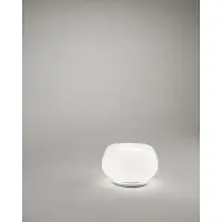 Perenz LED-wandlamp uit de serie 10S48534, met een glanzend wit, concaaf glas en een matwit frame, 12W, 3000K, minimalistisch en elegant design -