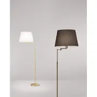 Perenz Metalen vloerlamp in metaalbruin met bijpassende lampenkap, verstelbare scharnierconstructie, modern design, 1 x 35 W E27 -