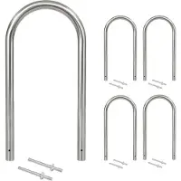 Baumarktplus 5 x Fietsenrek 115 x 58 cm roestvrij staal Ø 60 mm Beton in Fietsenrek Parker type U