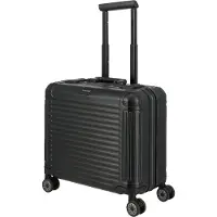 Travelite Next 4-wielige zakelijke trolley van Aluminium, 43 cm zwart