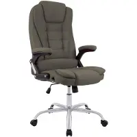 CLP ergonomische bureaustoel, belastbaar tot 150 kg, model Thor, draaistoel met modern design | Kleur: taupe