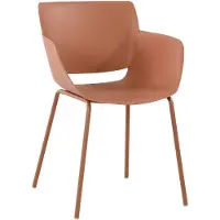 CLP Alpena stoel - Buitenstoel - weerbestendig en UV-bestendig - Stoelframe van gepoedercoat staal - Fauteuil - terracotta