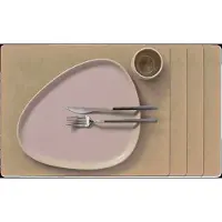 Lind DNA Placemat Square L Nupo Nougat (Set van 4)-35 x 45 cm