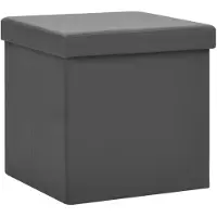 vidaXL Opbergkruk inklapbaar PVC grijs