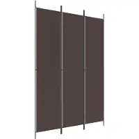 vidaXL Kamerscherm met 3 panelen 150x220 cm stof bruin